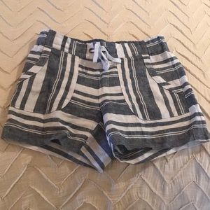 Athleta striped linen shorts